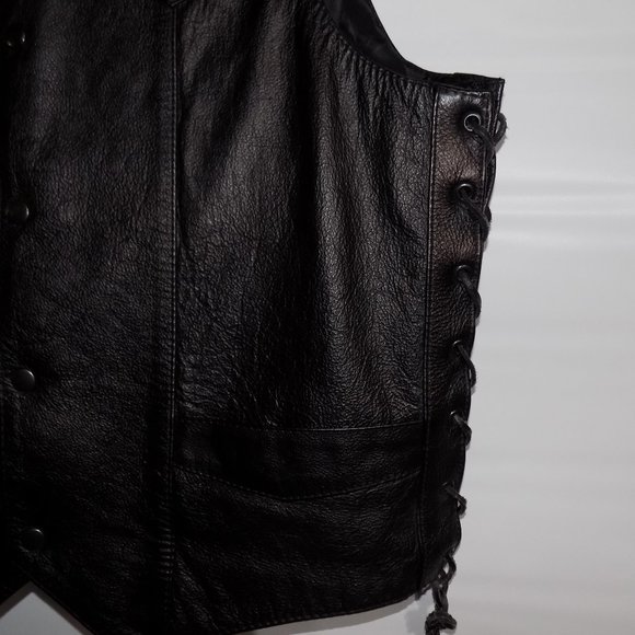 FMC Leather Motorcycle Vest - Picture 3 of 6